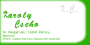 karoly cseho business card